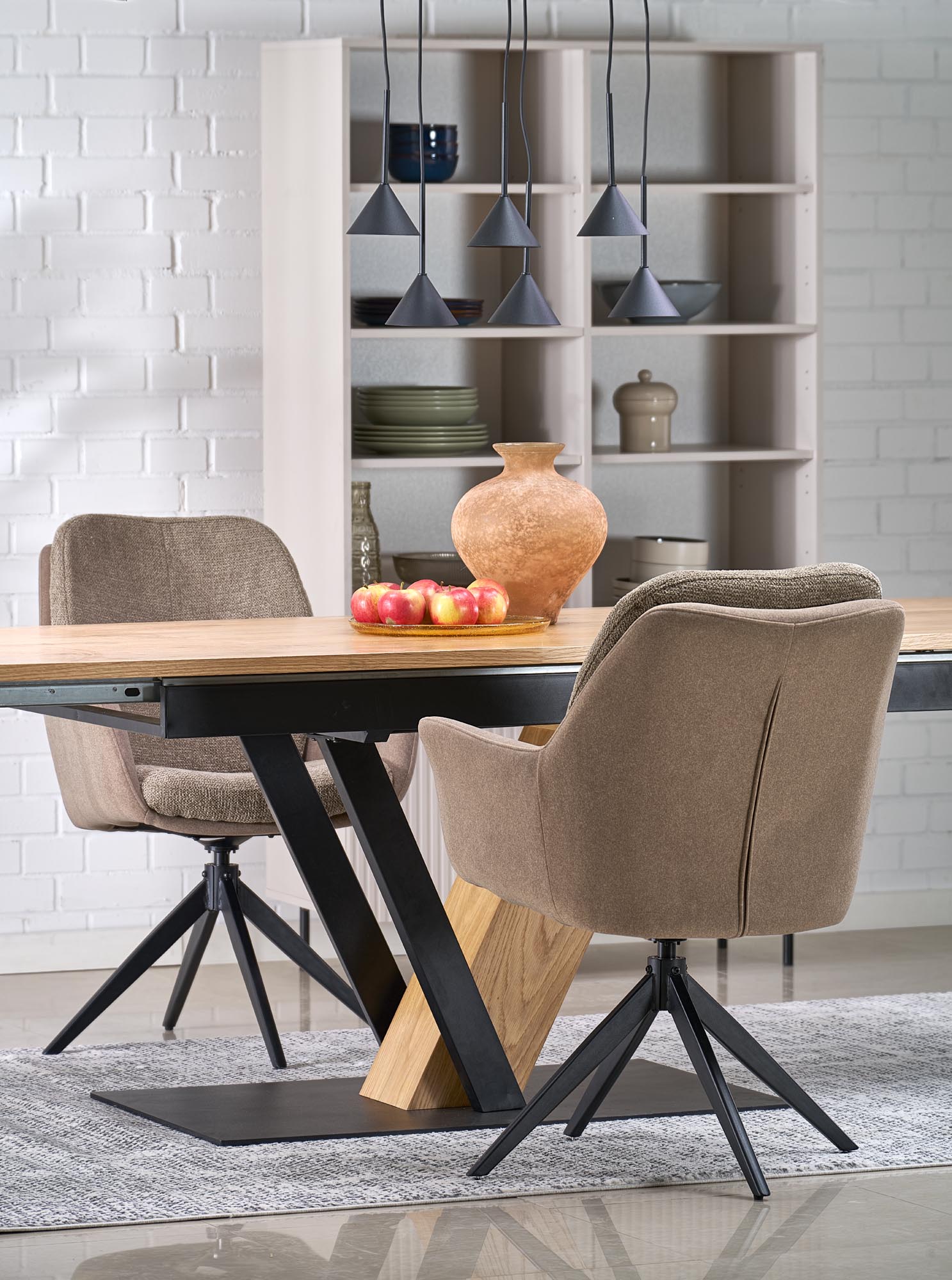 Sedia girevole in acciaio Lavy 65x94 cm
