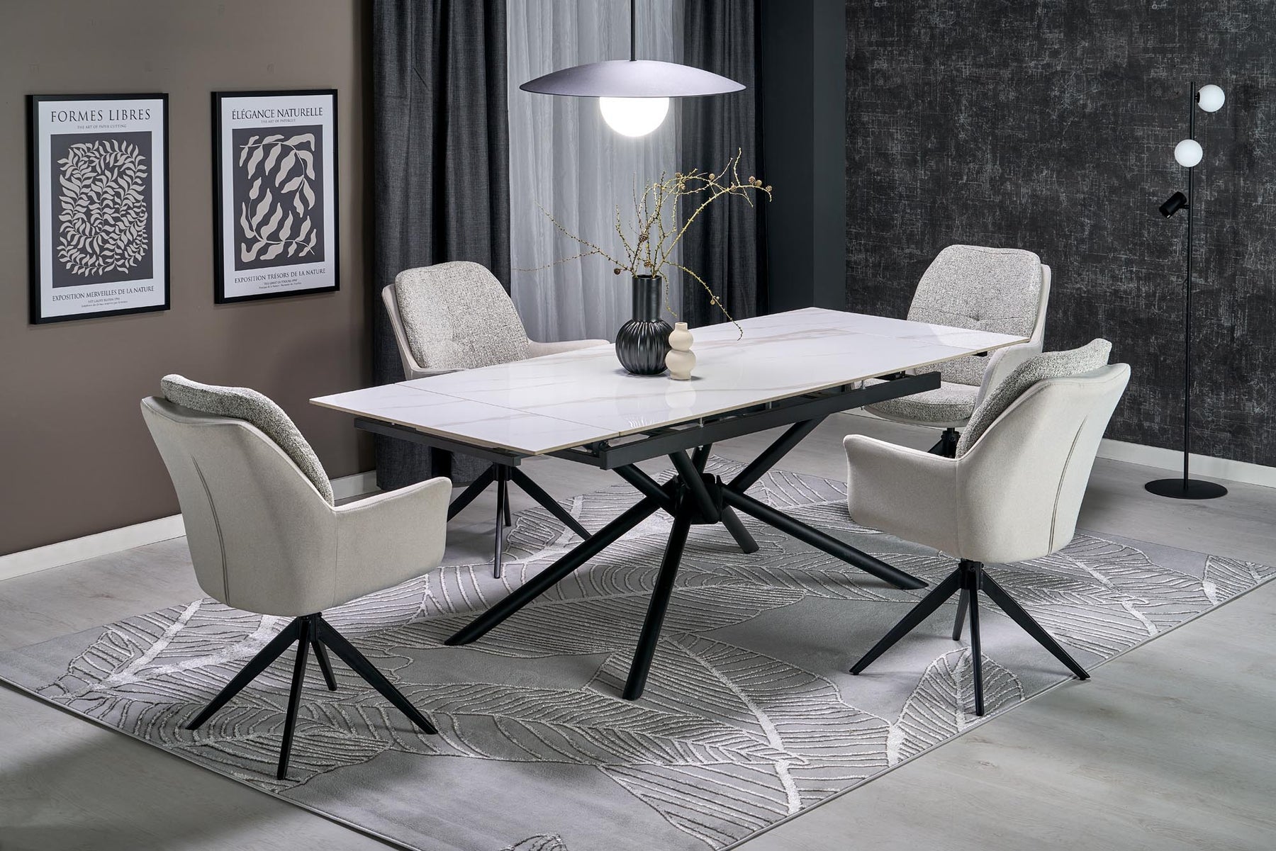 Sedia girevole in acciaio Lavy 65x94 cm