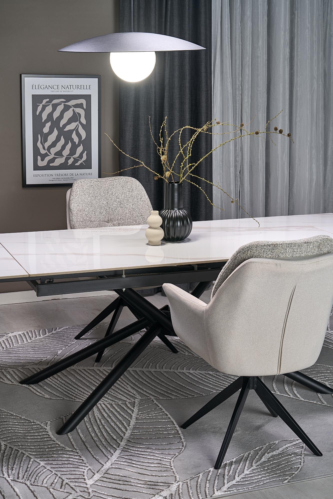Sedia girevole in acciaio Lavy 65x94 cm