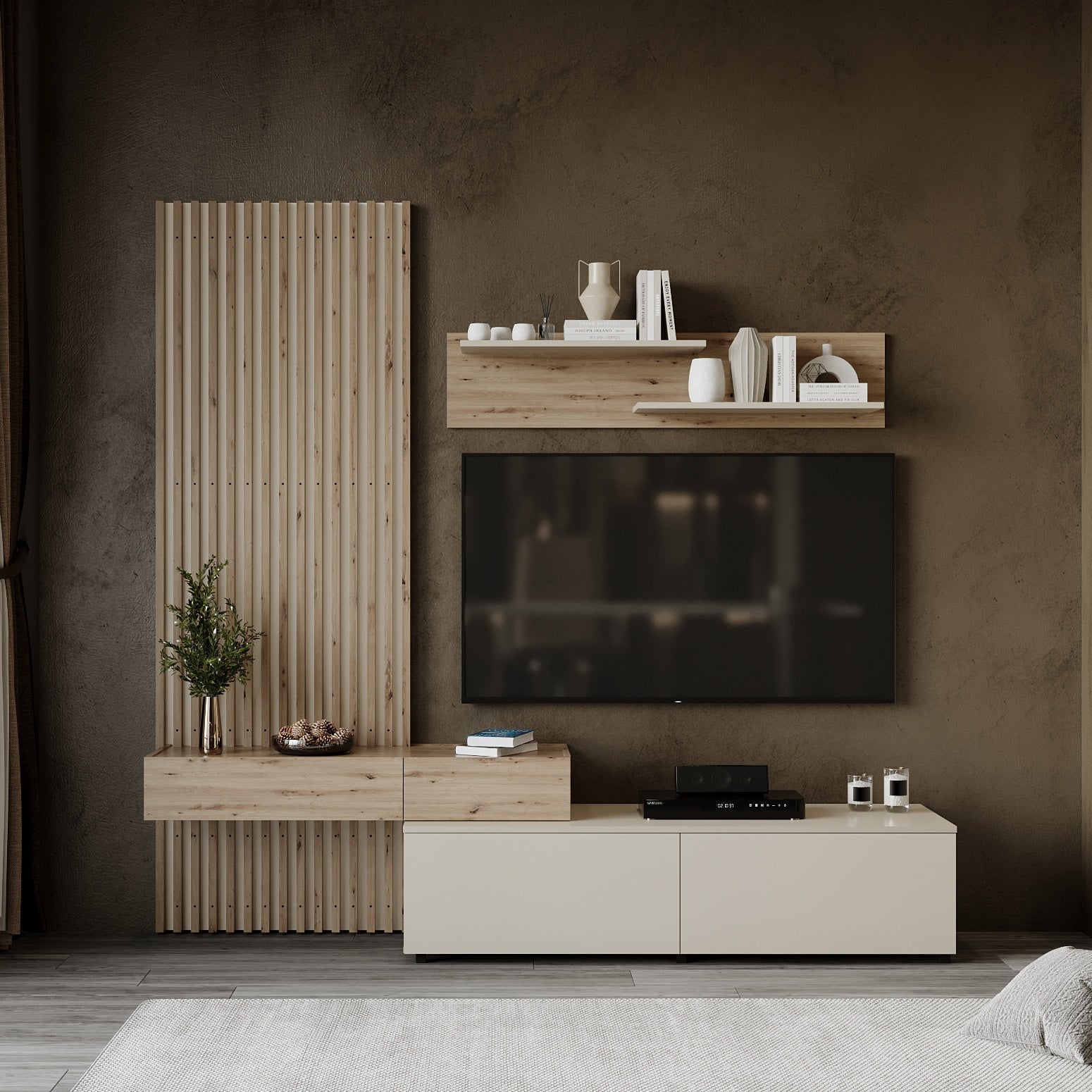 Parete attrezzata - set di 4 elementi Conny