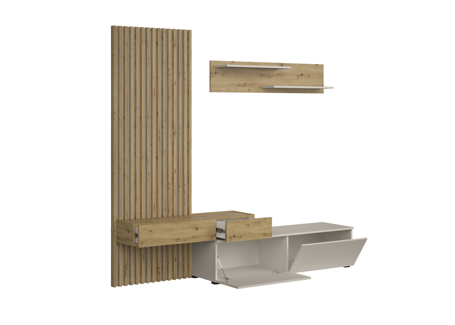 Parete attrezzata - set di 4 elementi Conny