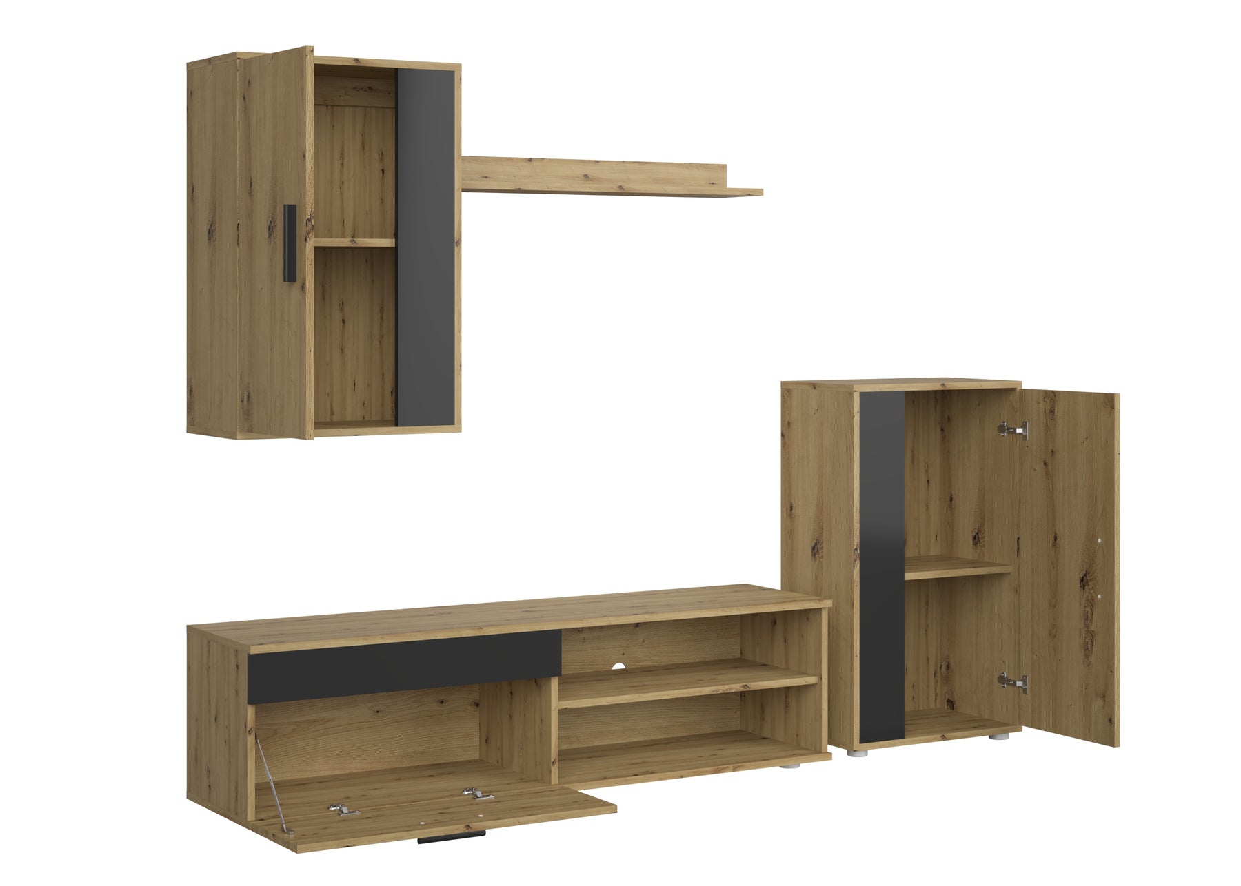 Parete attrezzata - set di 4 elementi Benson