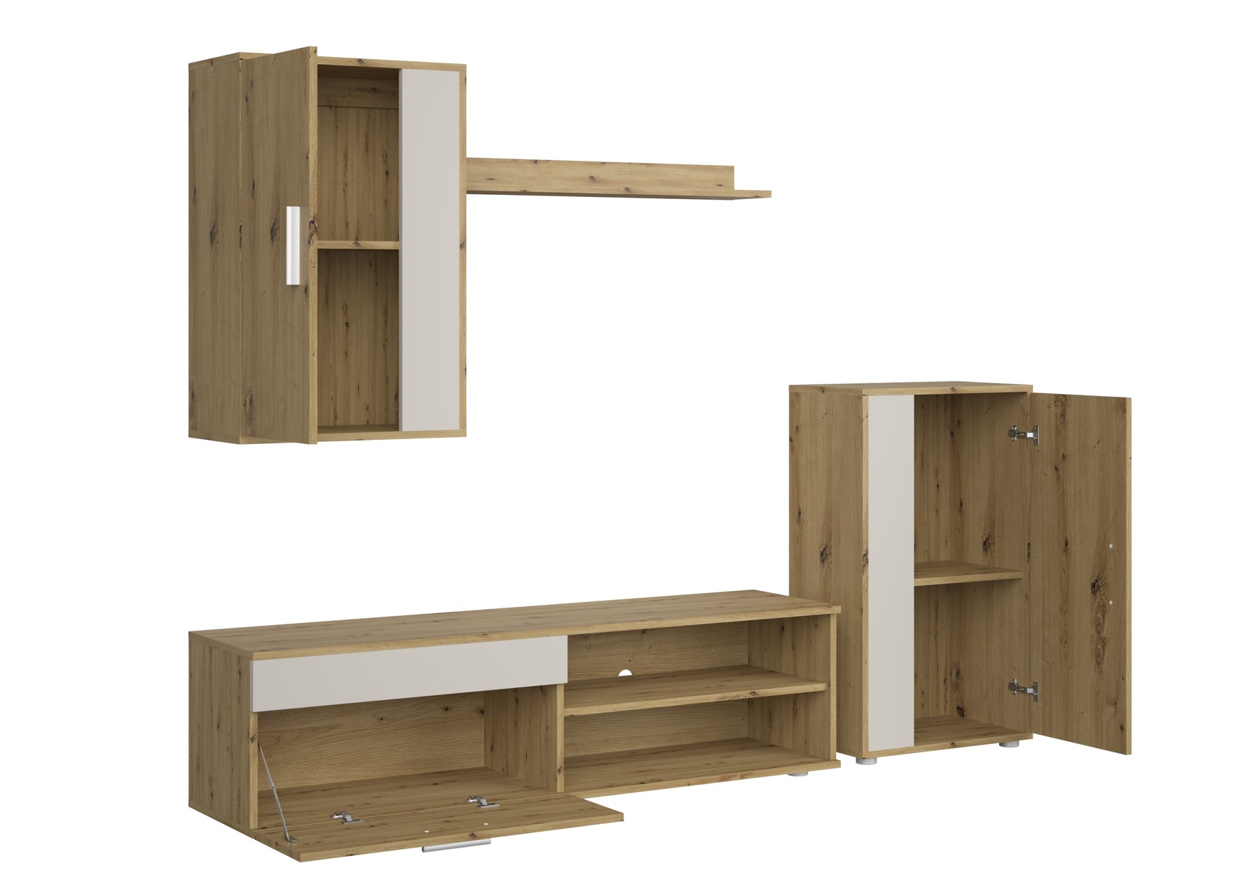 Parete attrezzata - set di 4 elementi Benson