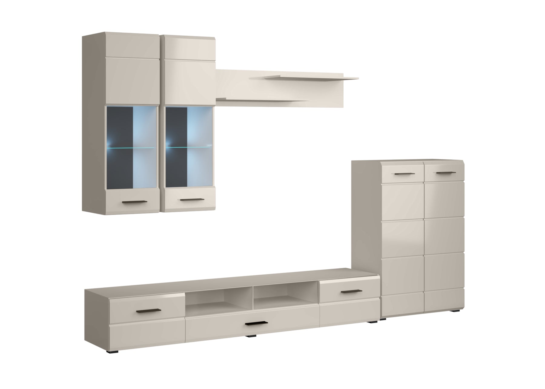 Parete attrezzata cashmere - set di 4 elementi Arden