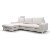 Divano letto angolare in tessuto cinigliato Firenze 251x164 cm