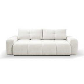 Divano letto in tessuto cannettato Vienna 259x99/149 cm