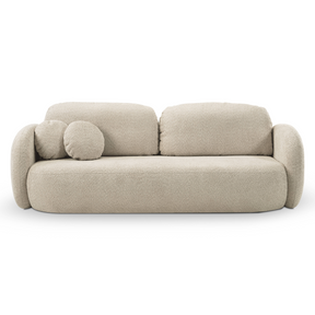 Divano letto in tessuto bouclè Madrid 238x142 cm