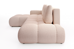 Divano letto angolare in tessuto cinigliato Vienna 286x177 cm