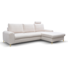 Divano letto angolare in tessuto cinigliato Firenze 251x164 cm