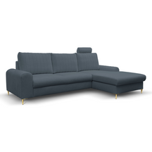 Divano letto angolare in tessuto cinigliato Firenze 251x164 cm