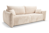 Divano letto in tessuto cannettato cashmere Marsiglia 240x108/145 cm