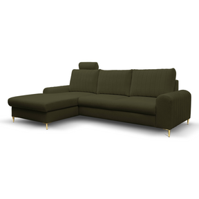 Divano letto angolare in tessuto cinigliato Firenze 251x164 cm