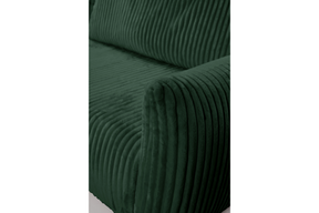 Divano letto angolare in tessuto cannettato Parigi 257x111/177 cm