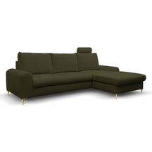 Divano letto angolare in tessuto cinigliato Firenze 251x164 cm