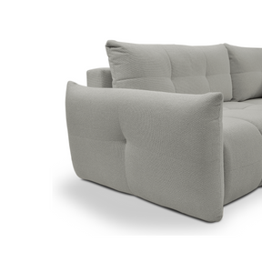 Divano letto angolare in tessuto bouclè Dublino 257x111/177 cm