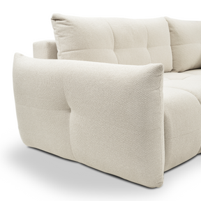 Divano letto angolare in tessuto bouclè Dublino 257x111/177 cm