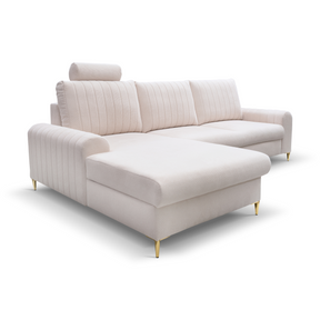 Divano letto angolare in tessuto cinigliato Firenze 251x164 cm
