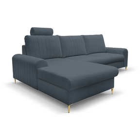 Divano letto angolare in tessuto cinigliato Firenze 251x164 cm