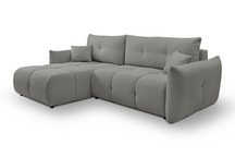 Divano letto angolare in tessuto bouclè Dublino 257x111/177 cm