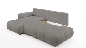Divano letto angolare in tessuto cinigliato Vienna 286x177 cm