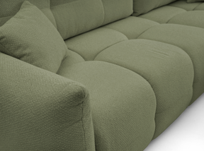 Divano letto angolare in tessuto bouclè Dublino 257x111/177 cm