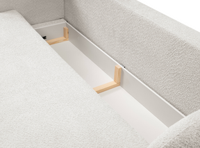 Divano letto in tessuto bouclè Madrid 238x142 cm