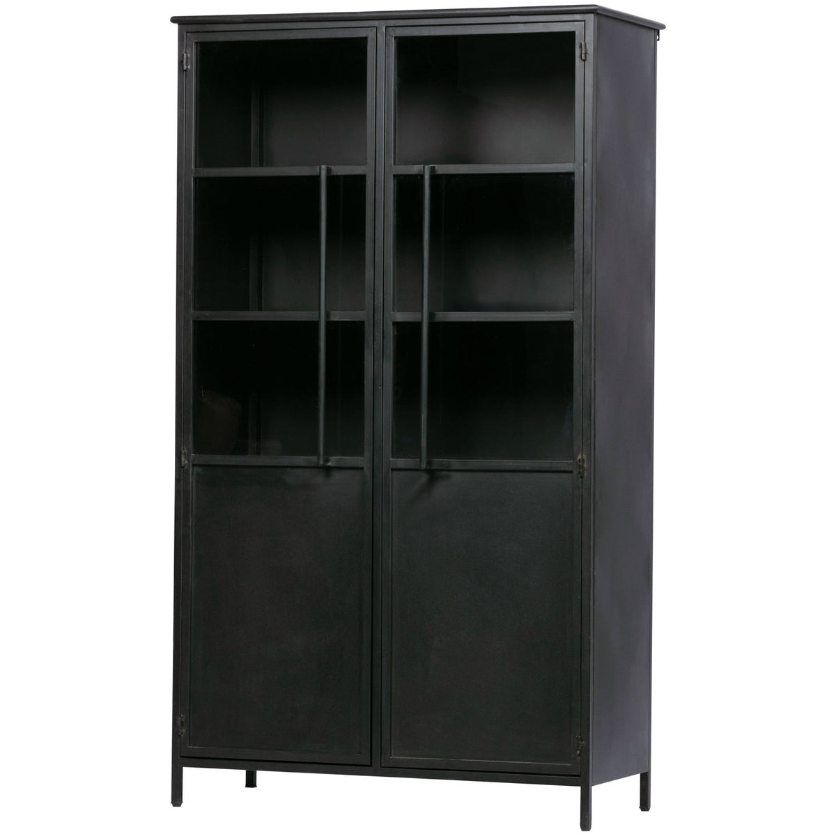 Vetrina 2 ante in metallo nero BePureHome 170x99 cm