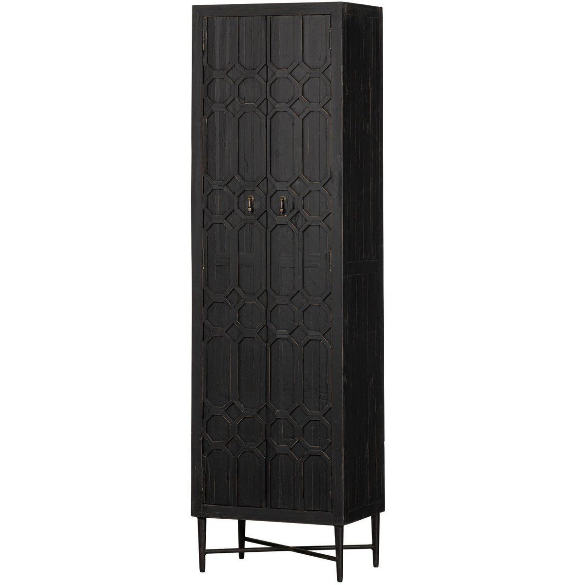 Credenza 2 ante in legno di pino nero Bequest 210x60 cm