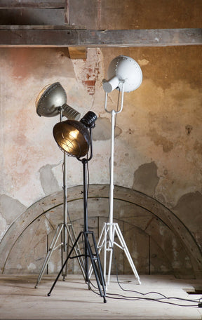 Lampada da terra bianca Spotlight
