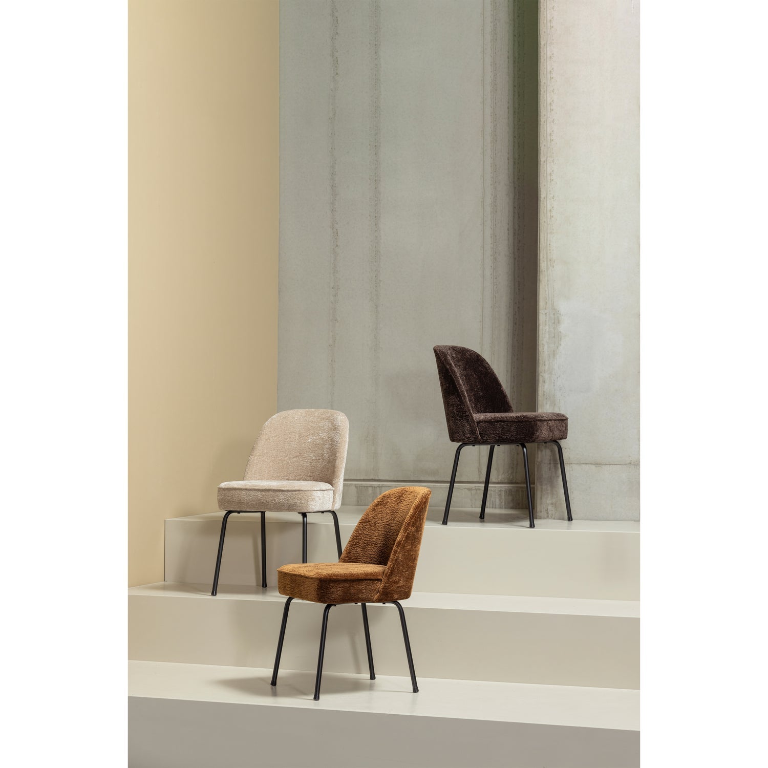 Set di 2 sedie in ciniglia Nadir 50x83 cm