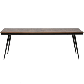 Tavolo da pranzo in metallo nero Rhombic 76x220 cm