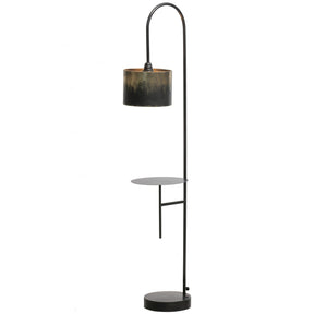 Lampada da terra in acciaio nero Blackout 160x30 cm