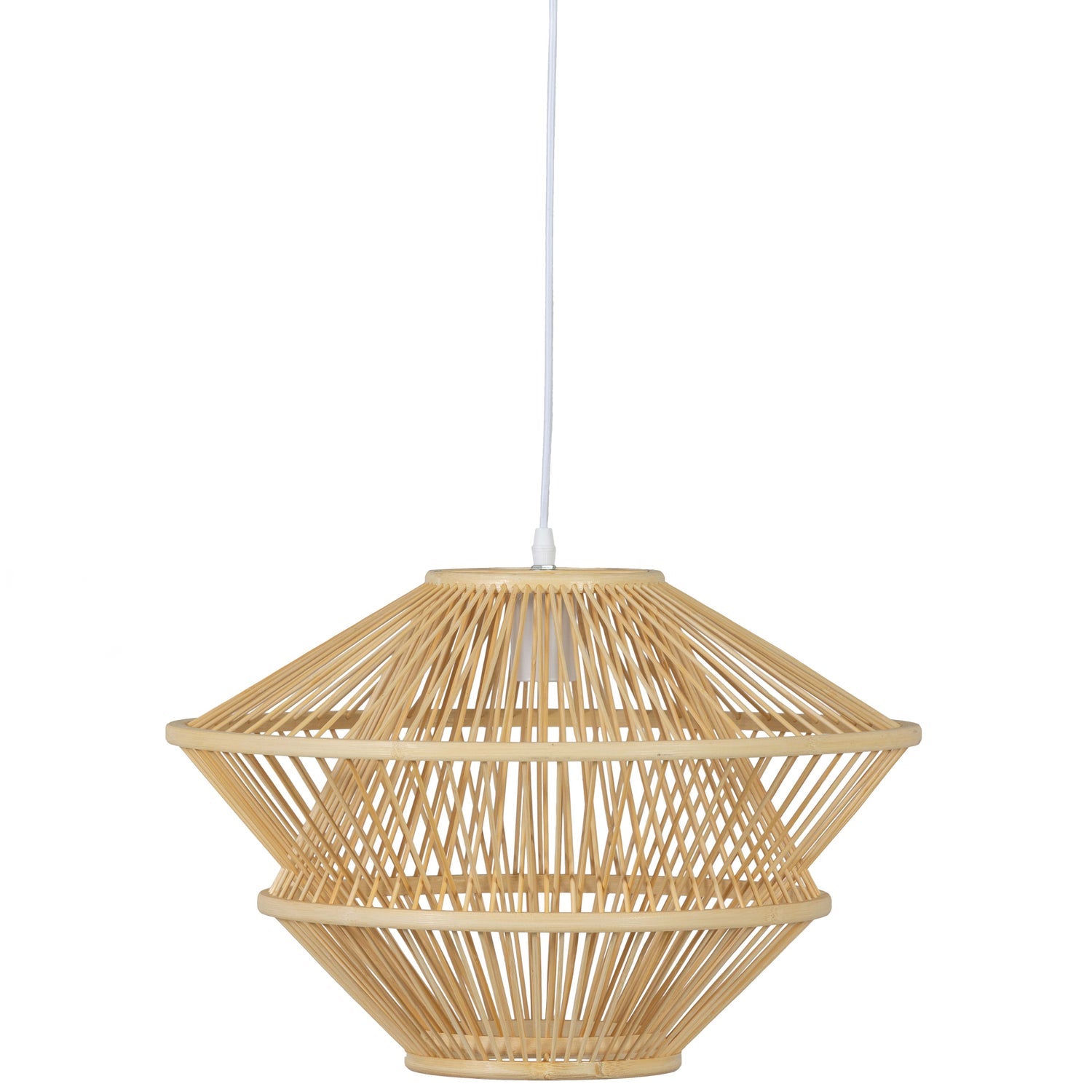 Lampada a sospensione in bambù Bamboo 31x46 cm