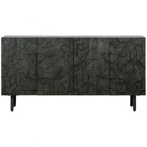 Credenza 4 ante in legno nero Counter 160x40 cm
