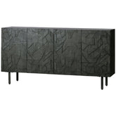 Credenza 4 ante in legno nero Counter 160x40 cm