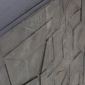 Credenza 4 ante in legno nero Counter 160x40 cm