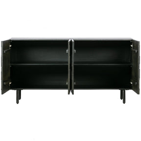 Credenza 4 ante in legno nero Counter 160x40 cm