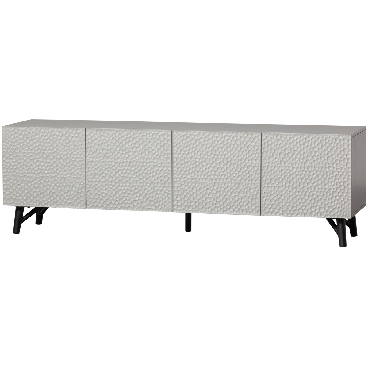 Mobile TV 4 ante color nebbia Carved 56x181 cm