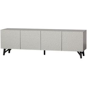 Mobile TV 4 ante color nebbia Carved 56x181 cm