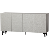 Credenza 4 ante grigio nebbia Organic 85x181 cm