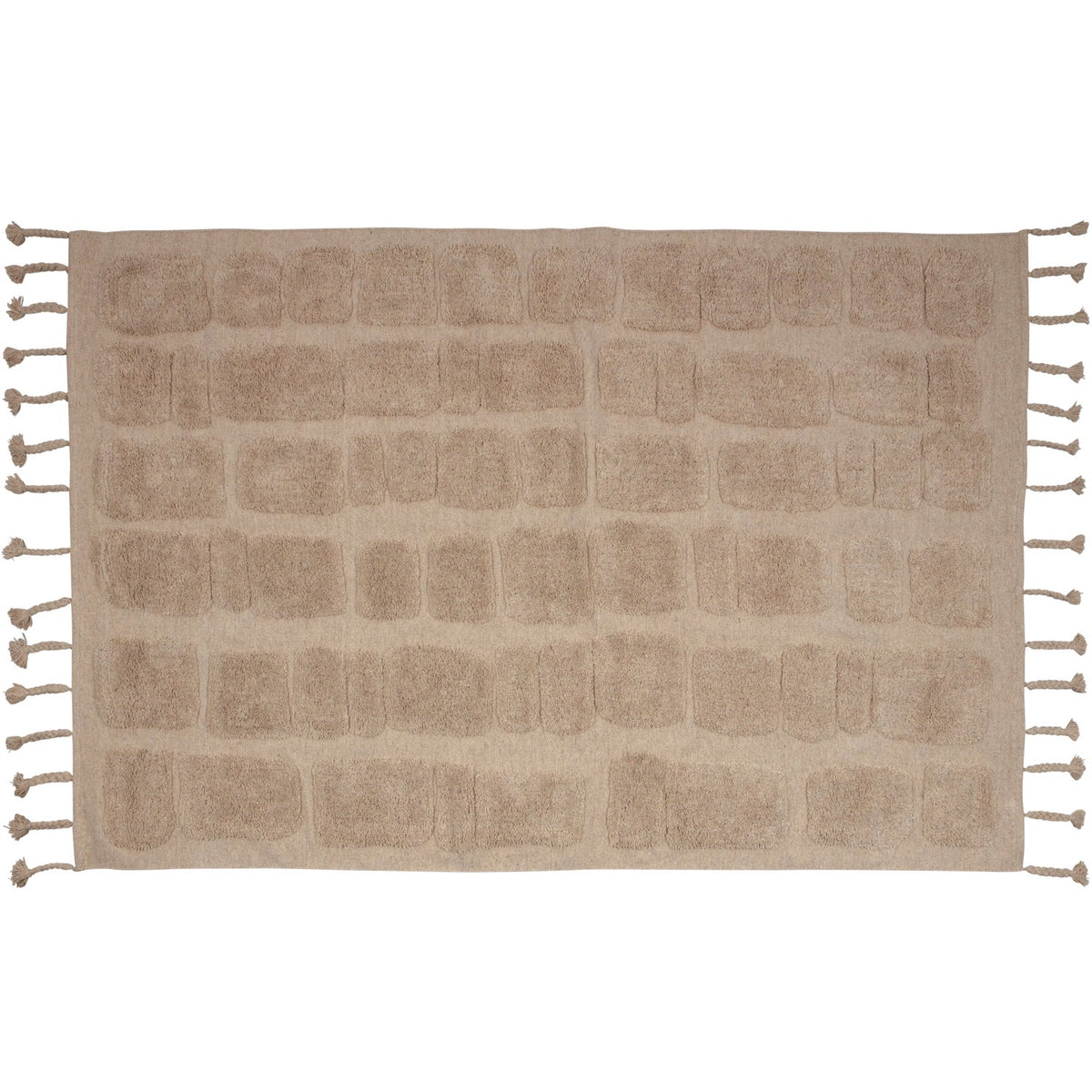 Tappeto con stampa beige scuro Bricks 240x170 cm