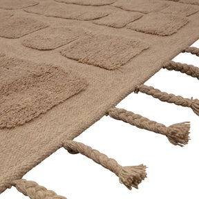 Tappeto con stampa beige scuro Bricks 1x170 cm