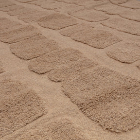 Tappeto con stampa beige scuro Bricks 1x170 cm