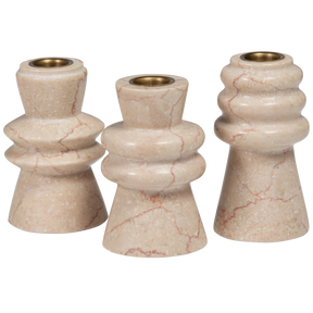 Set 3 candelieri in marmo Troop 11x7 cm