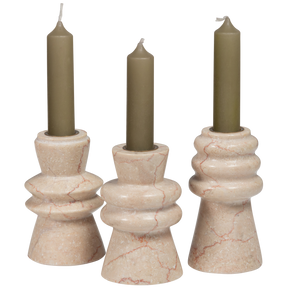 Set 3 candelieri in marmo Troop 11x7 cm