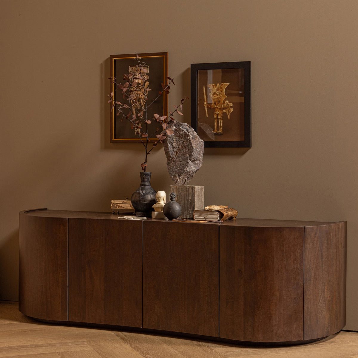 Madia 4 ante in legno di mango Sense 50x160 cm