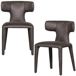 Set di 2 sedie da pranzo in similpelle Permit 52x78 cm