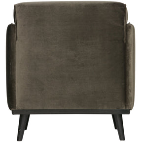 Poltrona in velluto con braccioli Statement 72x77 cm