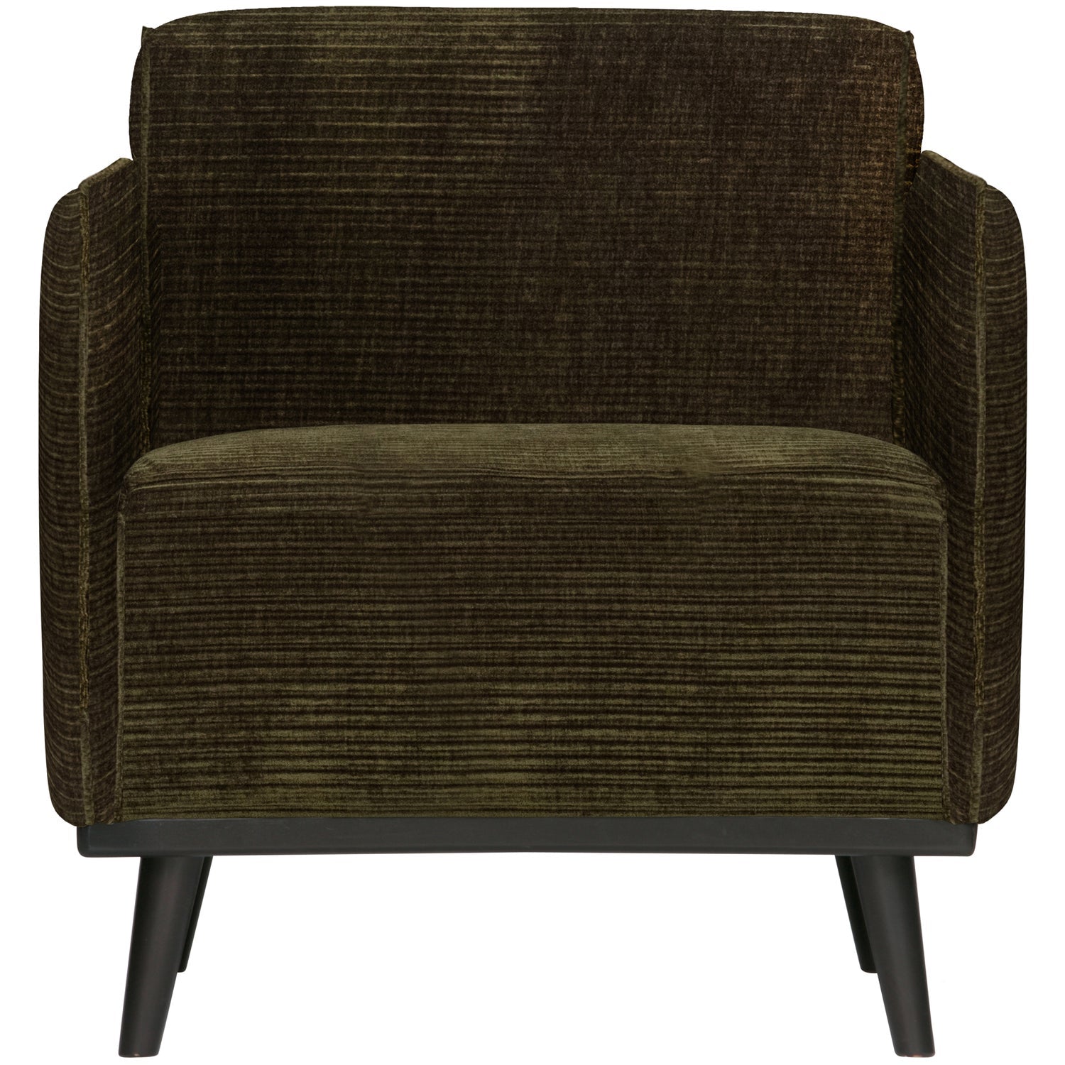 Poltrona in tessuto a coste con braccioli Statement 72x77 cm