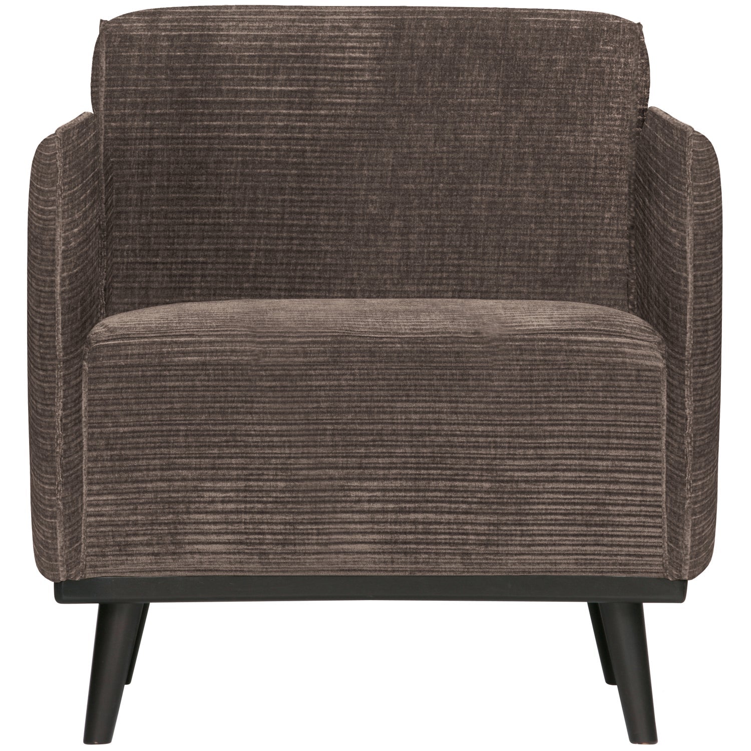 Poltrona in tessuto a coste con braccioli Statement 72x77 cm